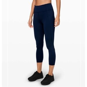 Lululemon Time To Sweat Crop 23" (Navy Blue)